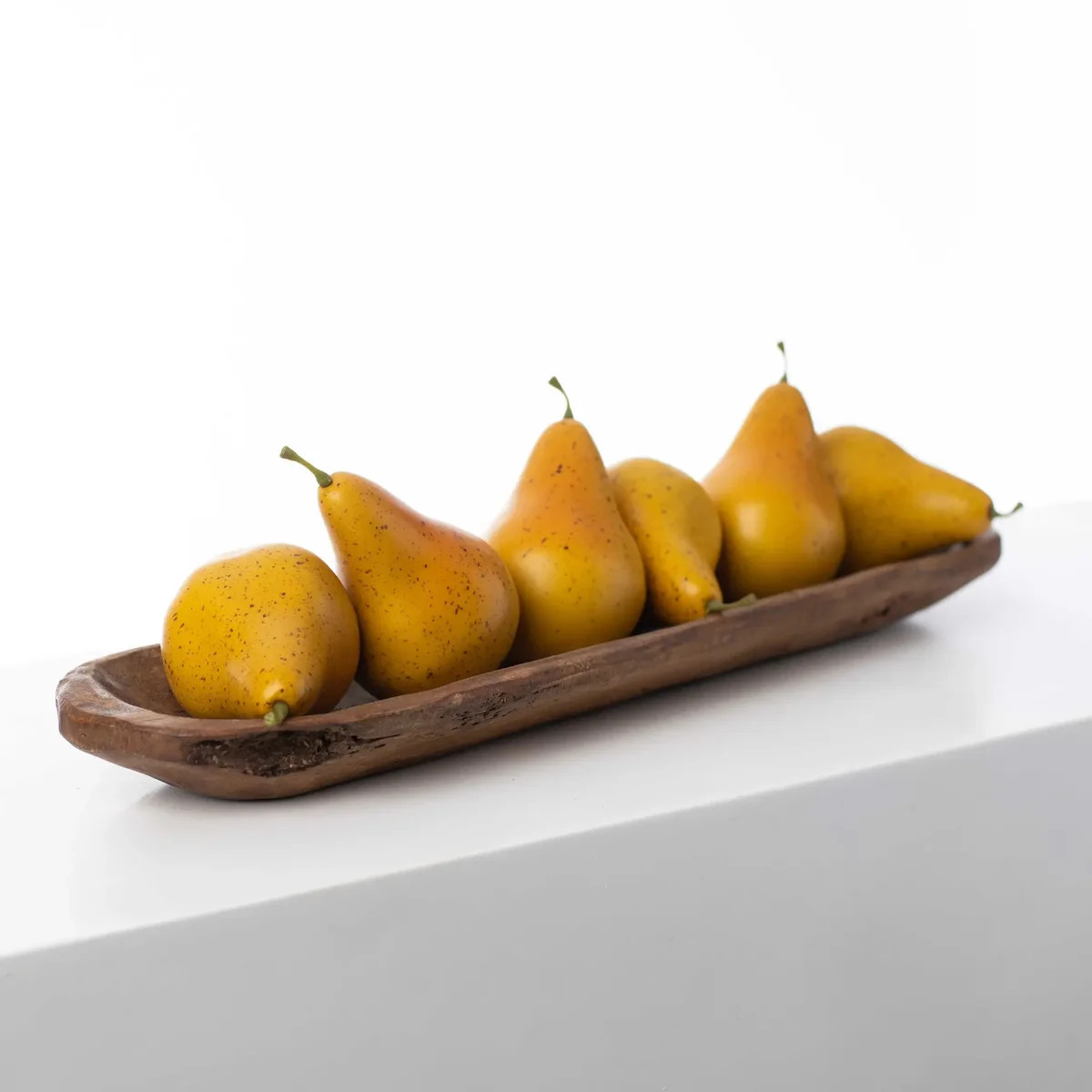 Half a Dozen Orchard Fresh Decorative Faux Gold Yellow Pears | Darby Creek Trading