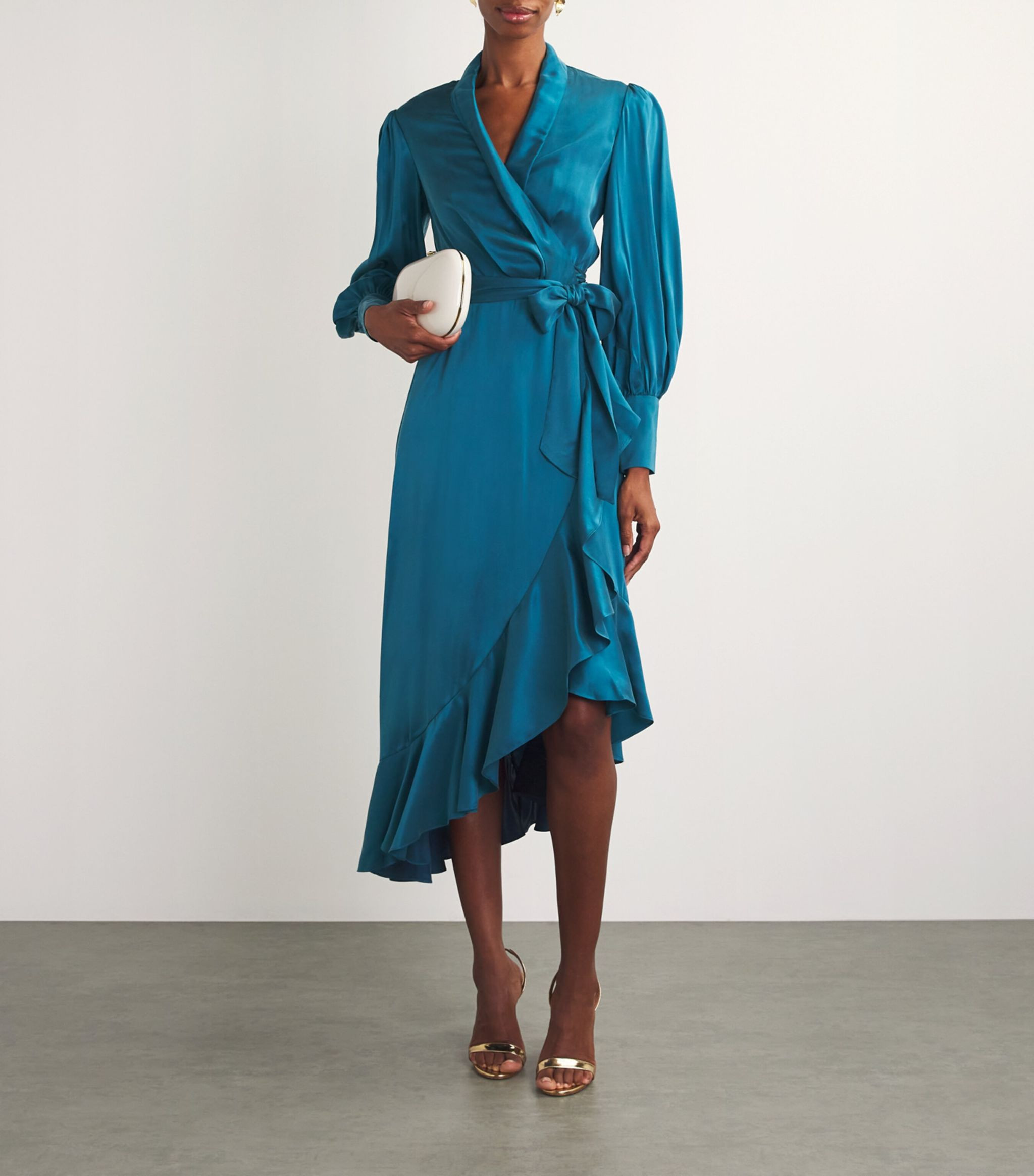 Silk Wrap Midi Dress | Harrods