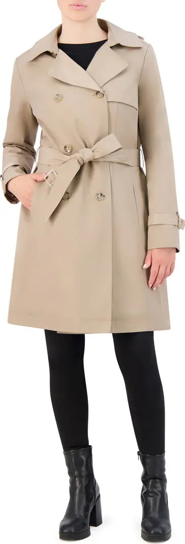 Insulated Double Breasted Hooded Trench Coat | Nordstrom