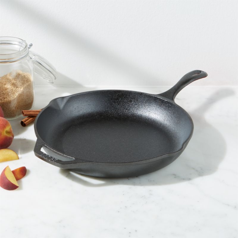 Lodge Chef Collection 12" Seasoned Cast Iron Skillet + Reviews | Crate & Barrel | Crate & Barrel