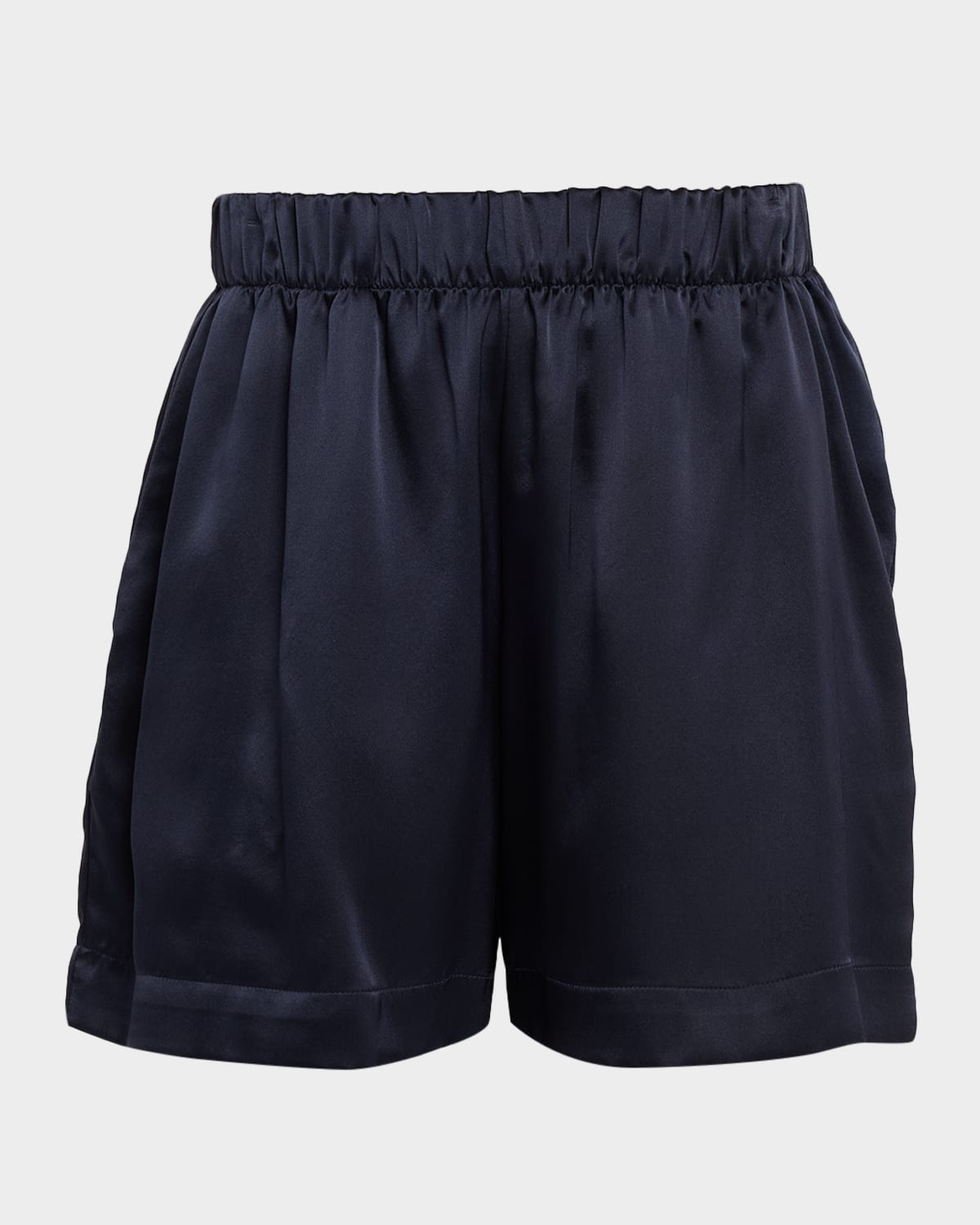 Brynn Silk Charmeuse Wide-Leg Shorts | Neiman Marcus