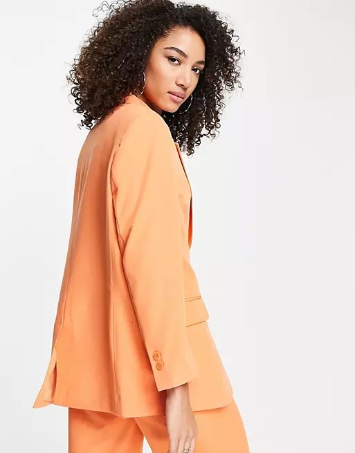Bershka oversized blazer in orange - part of a set | ASOS (Global)