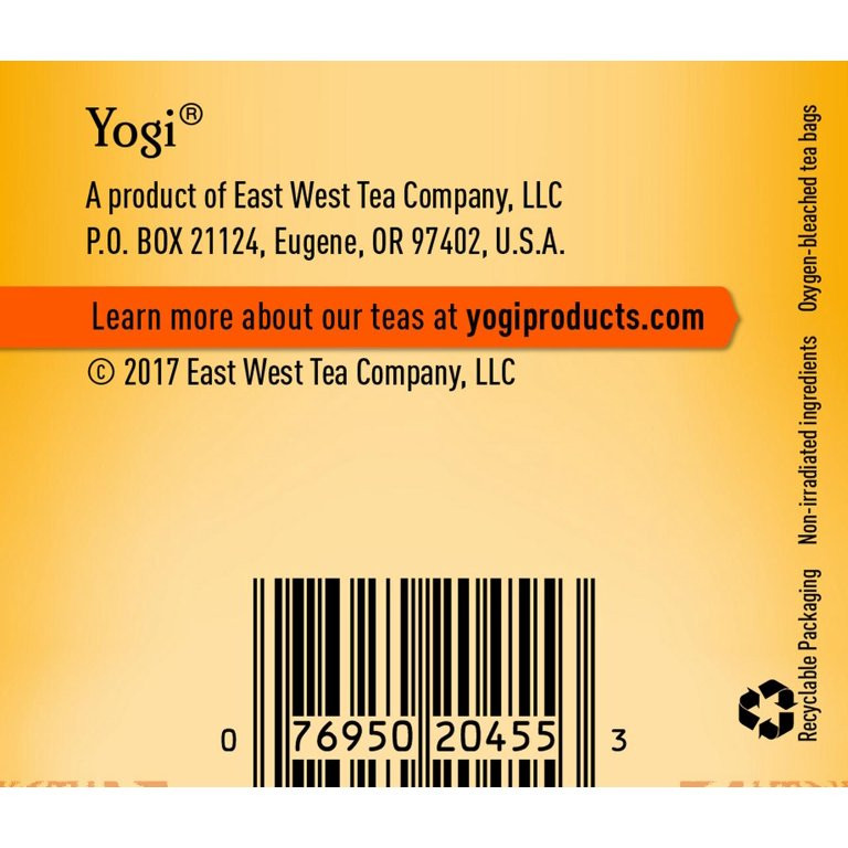 Yogi Tea, Sweet Tangerine Positive Energy Tea, Tea Bags, 16 Ct, 1.02OZ | Walmart (US)