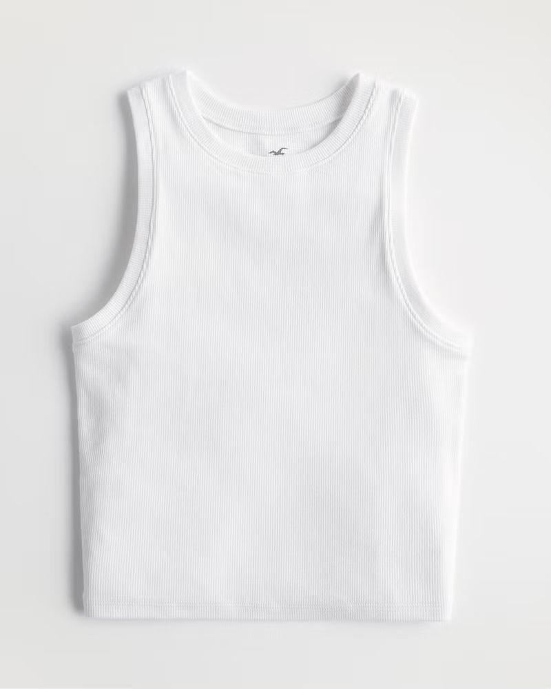 Ribbed High-Neck Tank | Hollister (US)