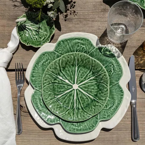 Bordallo Pinheiro Cabbage Green Dinner Plates, Set of 4 | Sur La Table