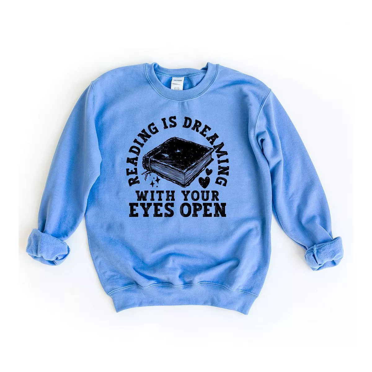 Simply Sage Market Women's Graphic Sweatshirt Reading Is Dreaming - L - Carolina Blue | Target
