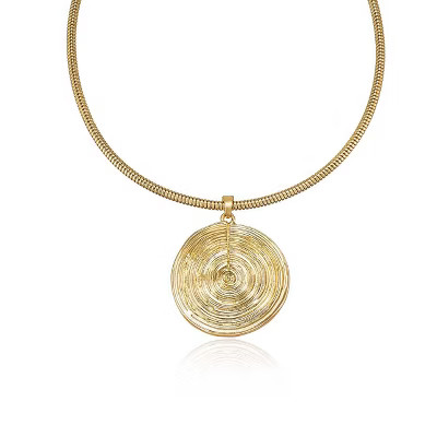 Statement Swirl Pendant 18k Gold Plated Choker - Ettika | Target