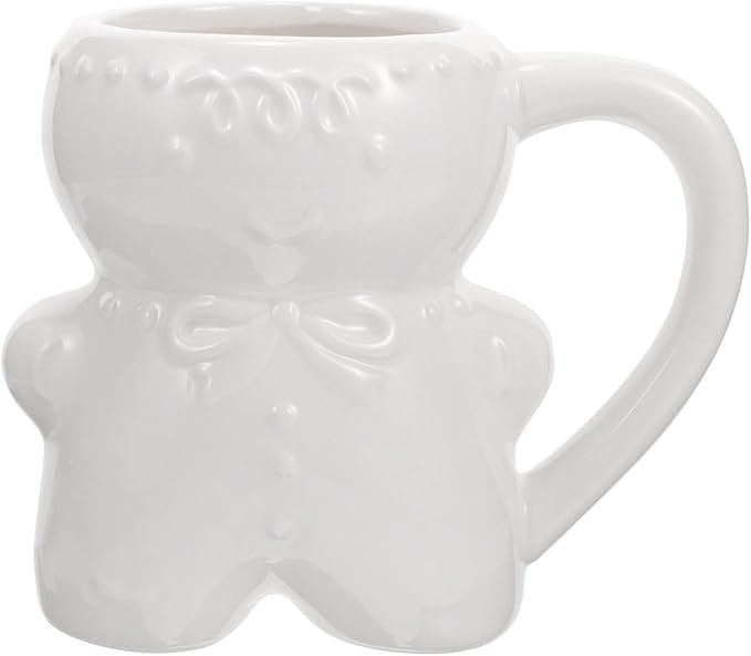 Kichvoe Gingerbread Man Mug Ceramic Christmas Coffee Mugs Cute 3D Gingerbread Man Cup Novelty Mug... | Amazon (US)