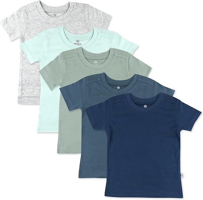 HonestBaby Multipack Short Sleeve T-Shirt Tee 100% Organic Cotton Infant Baby, Toddler, Little Ki... | Amazon (US)