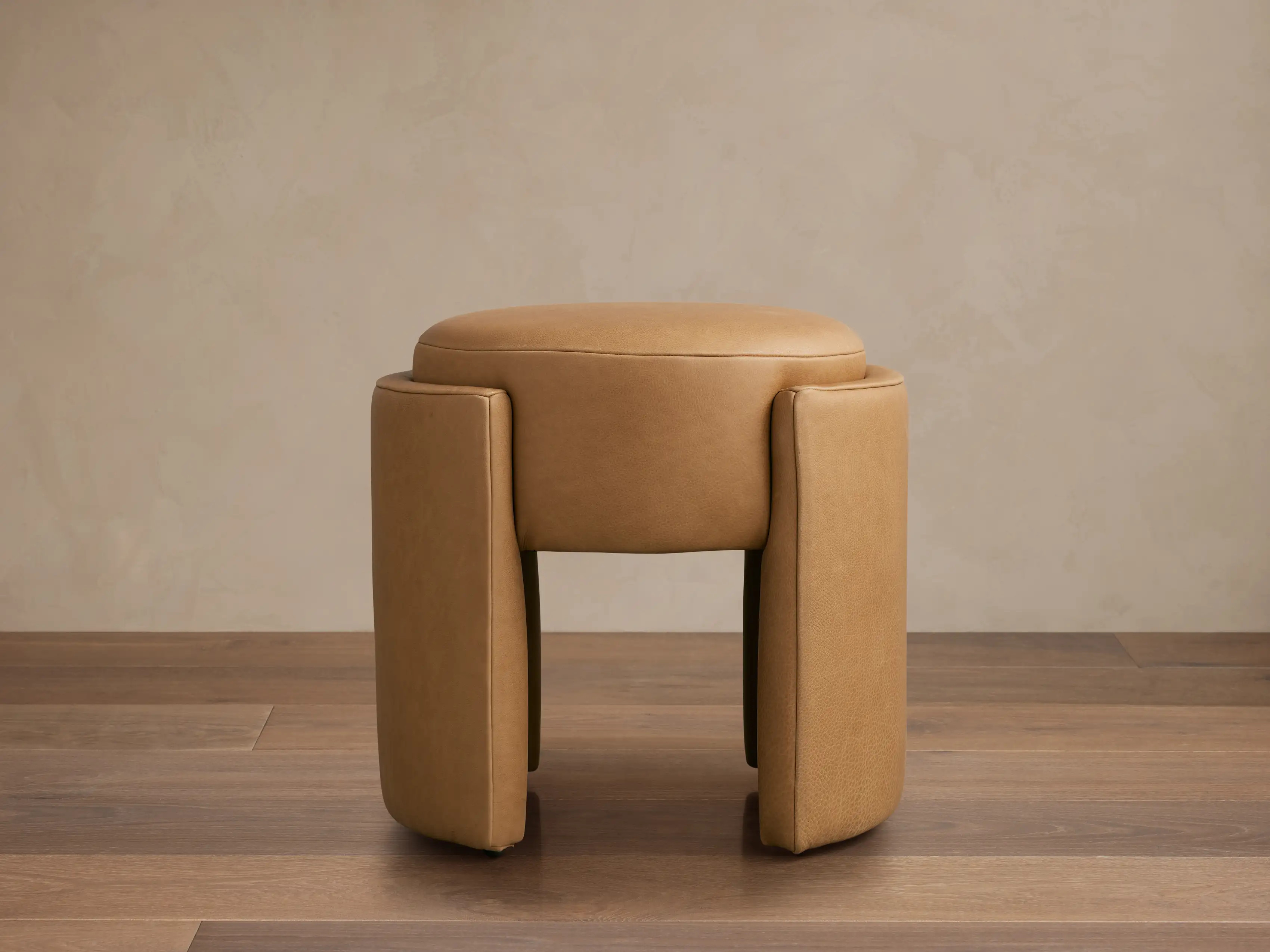 Micah Leather Ottoman | Arhaus