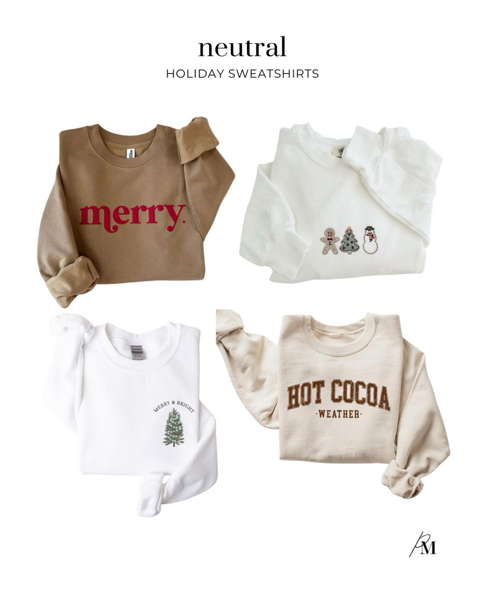 Neutral holiday sweatshirts I'm loving. 

#LTKHoliday #LTKSeasonal #LTKStyleTip