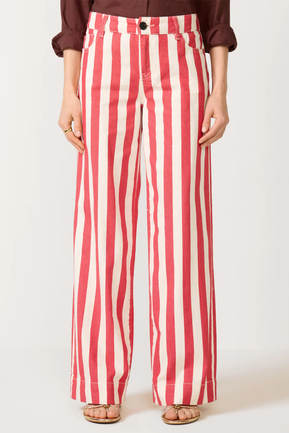 Maker Wide Leg Stripe Pant | Evereve