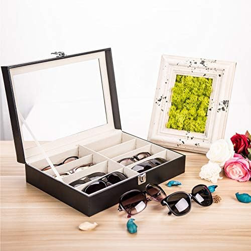 CO-Z Leather Multi Sunglasses Organizer for Women Men, Eyeglasses Eyewear Display Case, Jewelry Watc | Amazon (US)