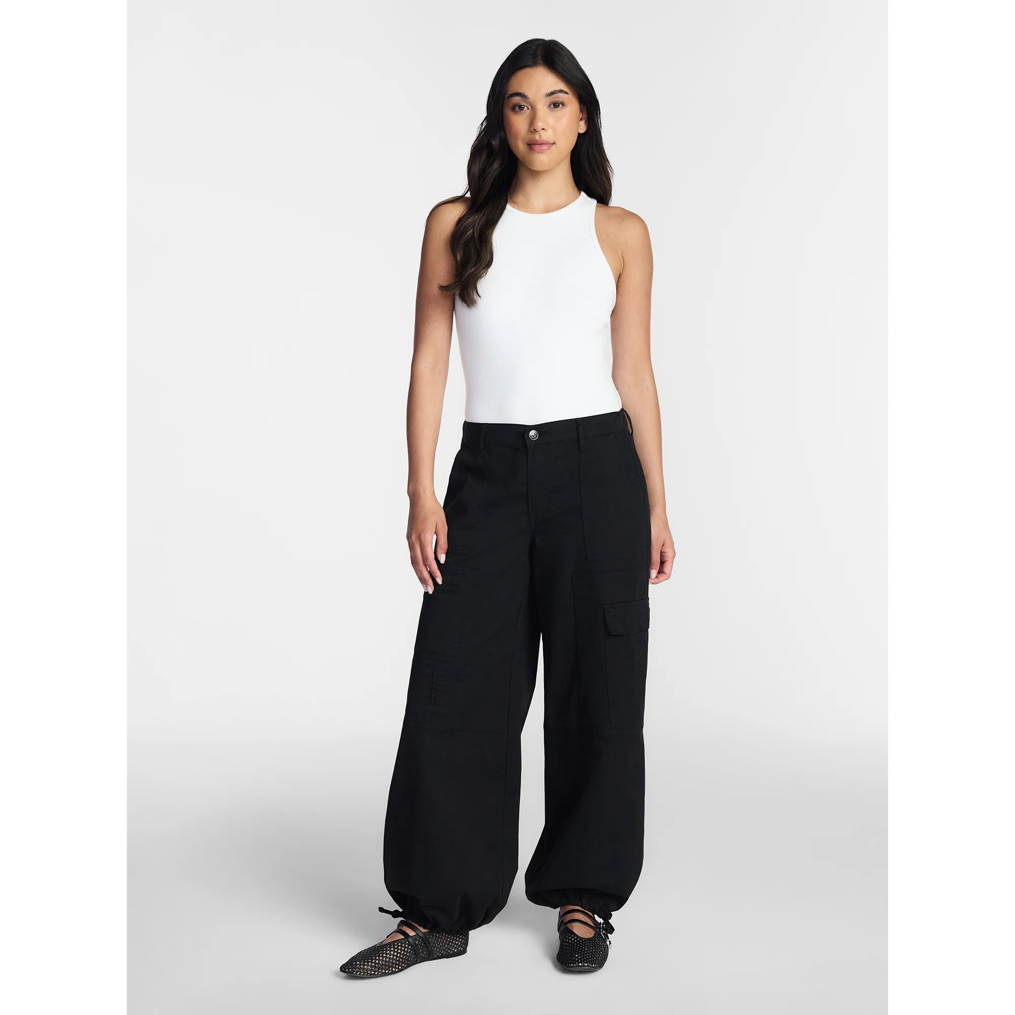 Madden NYC Women's Poplin Cargo Pants, Sizes XXS-XXL | Walmart (US)