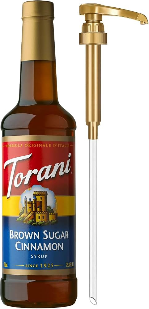 Torani Brown Sugar Cinnamon Coffee Syrup, Flavored Syrup for Drinks, Pump Included, 25.4 Fl Oz | Amazon (US)