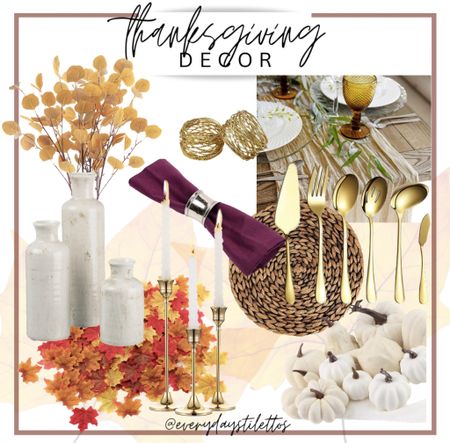 I’m the rebel who decorates for Thanksgiving after Halloween and before Christmas. These are some items I have or have ordered to use on my table this year. 

#LTKSeasonal #LTKHoliday