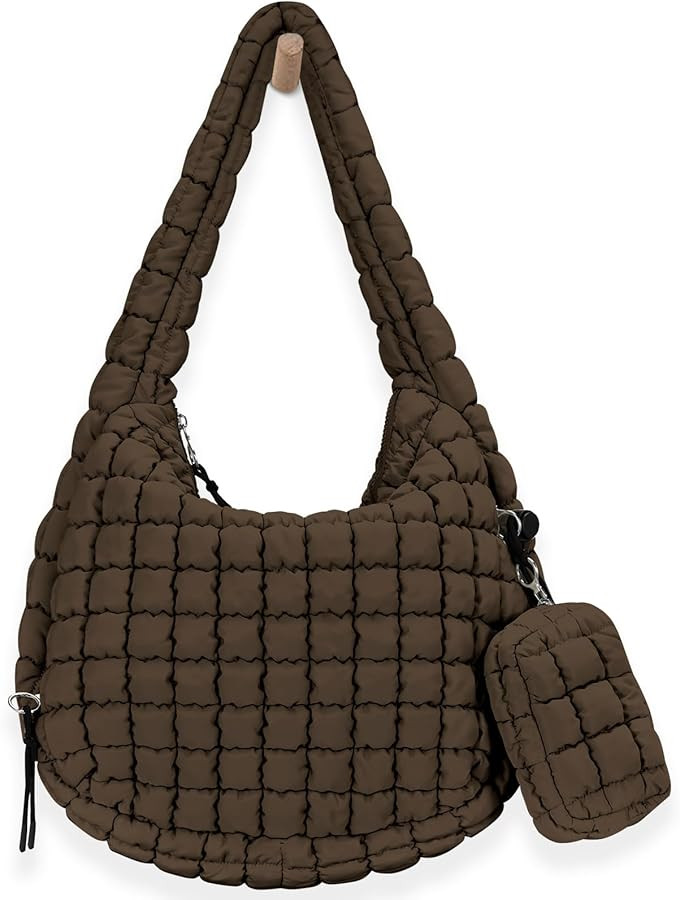 Puffer Tote Bag for Women Large Quilted Puffy Lightweight Carryall Crossbody Tote Bag for Women | Amazon (US)