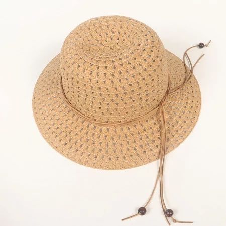 Boho Wide Hat Panama Sun Visor 12inch Beach Women Men Fashionable Straw Hats for Travel Summer Outdo | Walmart (US)