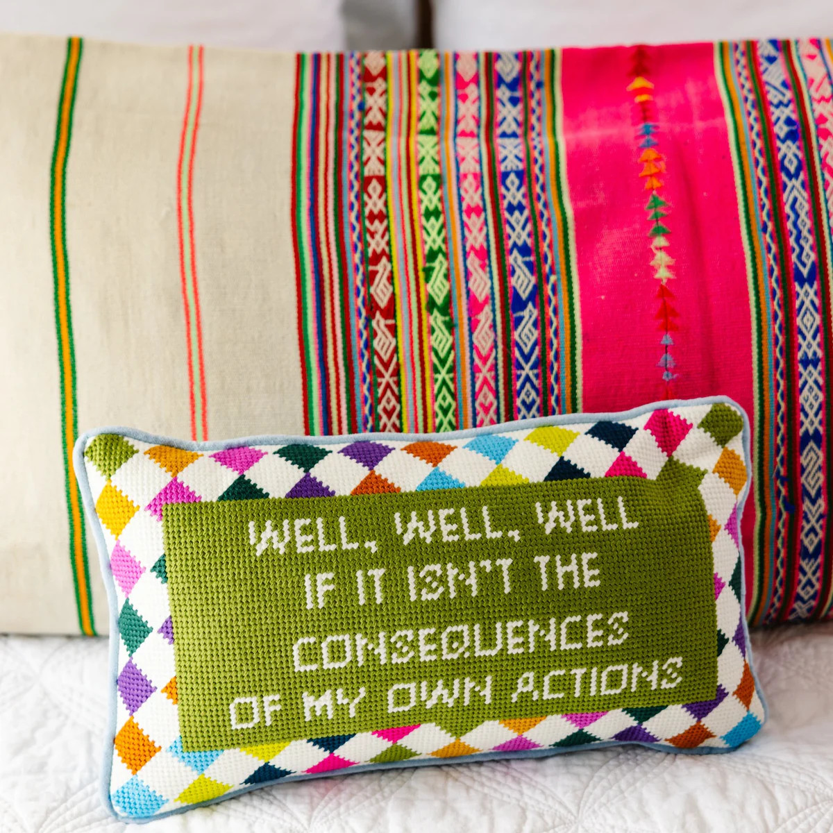 Furbish Studio - Well, Well, Well Needlepoint Pillow | Furbish Studio