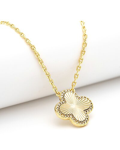 18K Plated CZ Necklace | Rue La La