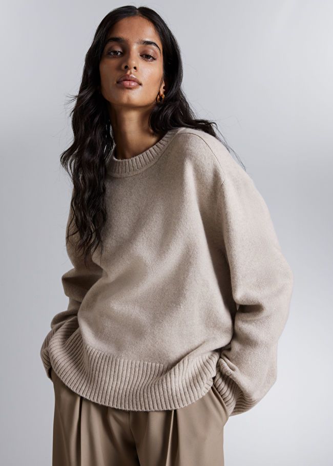 Boxy Cashmere-Blend Sweater | & Other Stories US
