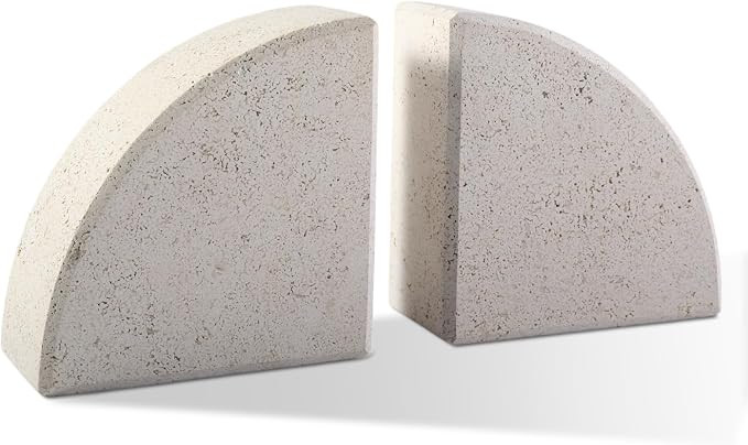 Karibiber Marble Bookend for Shelves, Non-Skid Bookends for Heavy Books, Heavy Duty Book Stopper ... | Amazon (US)