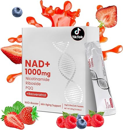 NAD+ Supplement Liquid 1000mg,Extra Strength NAD Booster with Nicotinamide Riboside(NR), Resverat... | Amazon (US)