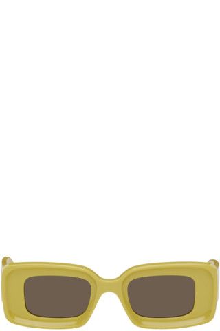 Yellow Rectangular Sunglasses | SSENSE