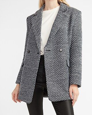 Metallic Blazer Coat Women's Black Print | Express