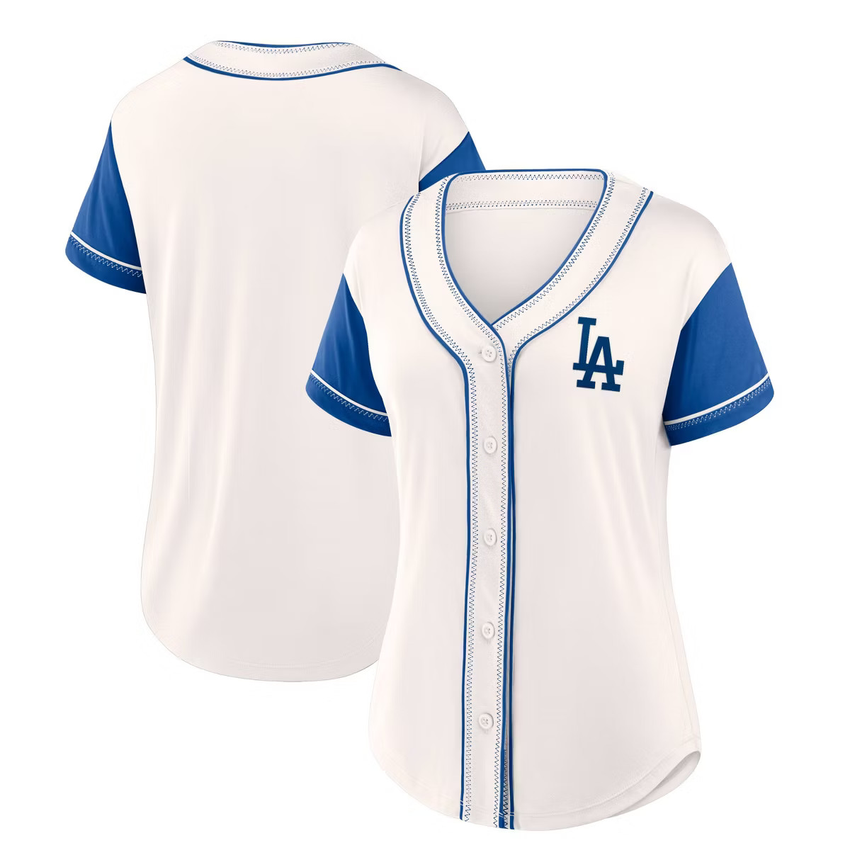 MLB Los Angeles Dodgers Women's Short Sleeve White Fashion Jersey | Target