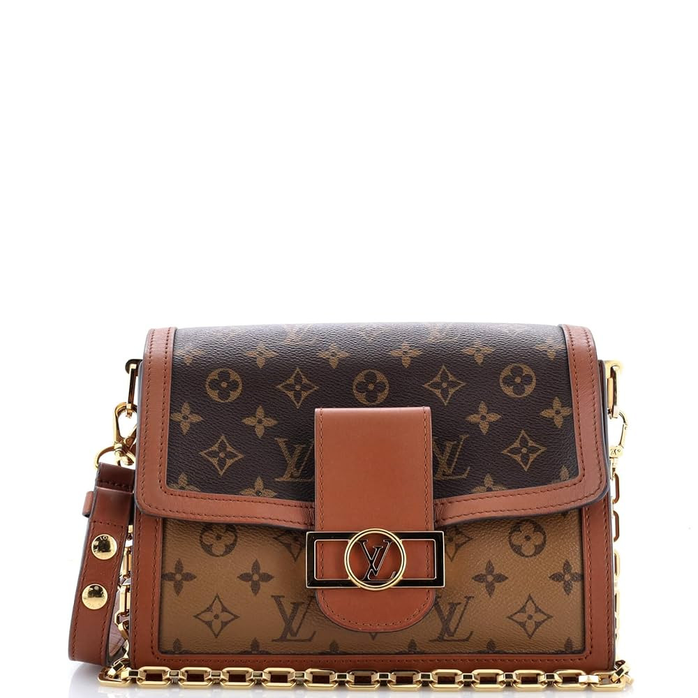 Amazon.com: Louis Vuitton, Pre-Loved Dauphine Shoulder Bag Reverse Monogram Canvas MM, Brown : Lu... | Amazon (US)