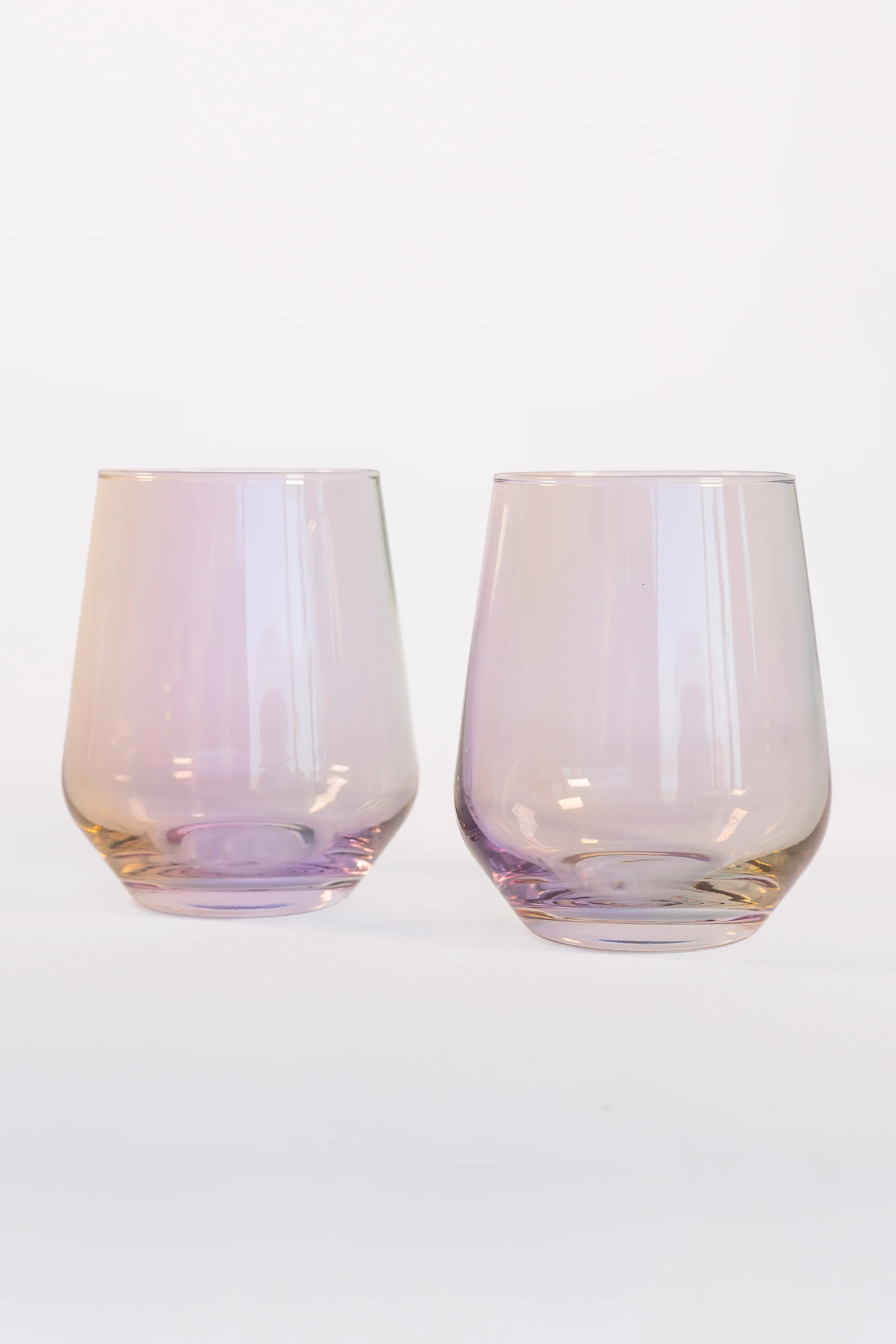 Estelle Colored Wine Stemless - Set of 2 {Iridescent} | Estelle Colored Glass