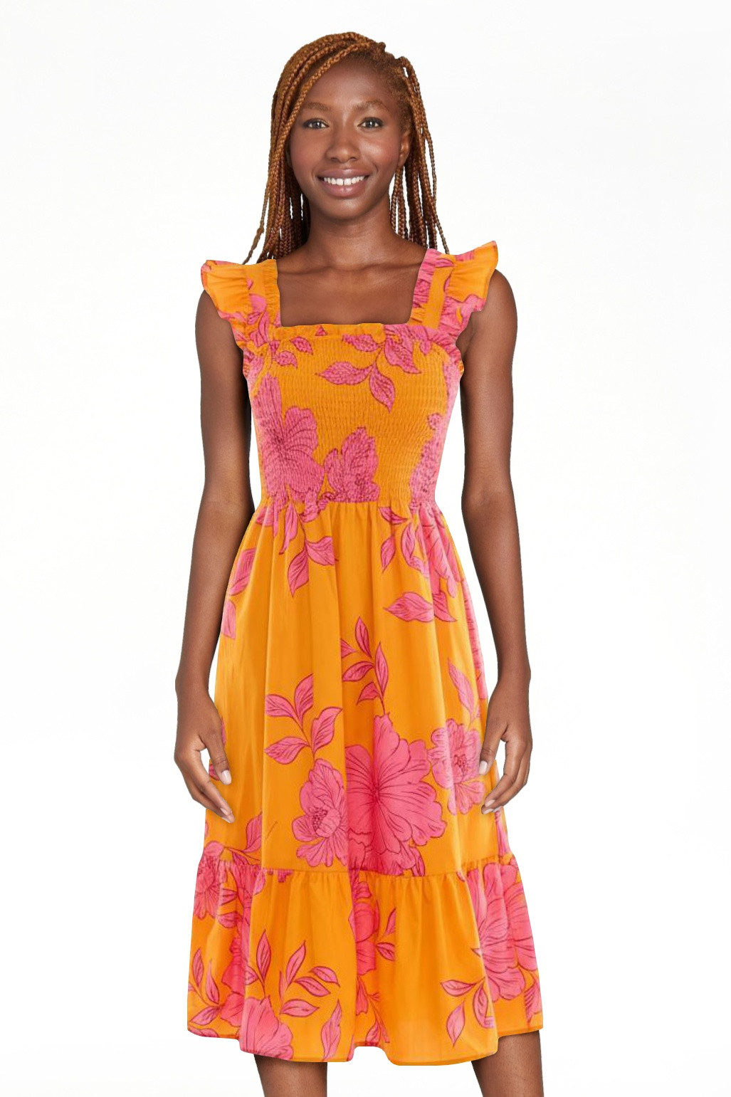 Nanette Lepore Smocked Midi Dress | Walmart (US)