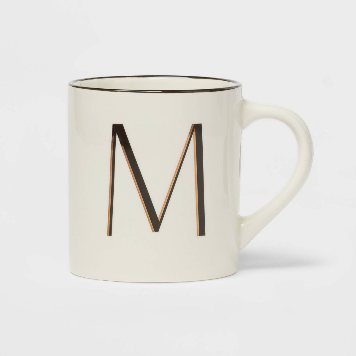16oz Stoneware Monogram Mug Ivory - Threshold™ | Target