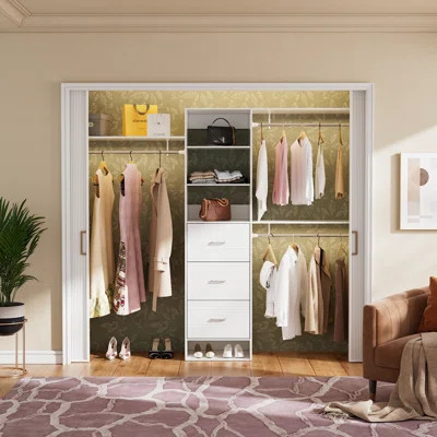 Amitie 58'' - 96'' Closet System | Wayfair North America