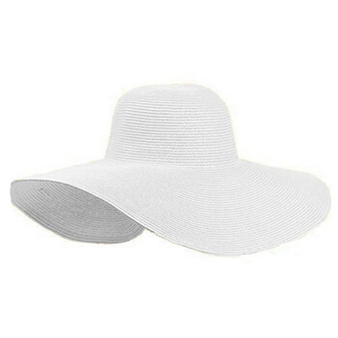HP95(TM) Summer Foldable Wide Large Brim Floppy Beach Sun Straw Hat Cap | Amazon (US)