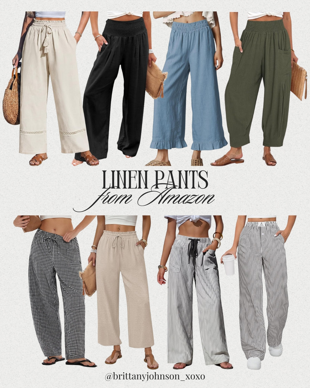 Amazon linen pants that are giving comfy + cute for summer ☀️ Perfect for travel days, beach trips, errands, or throwing on with a tank and sandals! 

 #LTKootd #LTKSeasonal #LTKSaleAlert