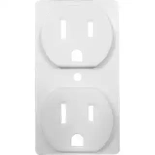 ColorCap 1-Gang Duplex Outlet Wall Plate - White (4-Pack) | The Home Depot