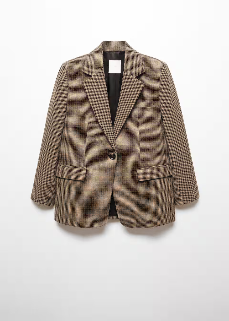 Lapels houndstooth suit blazer -  Women | Mango USA | MANGO (US)