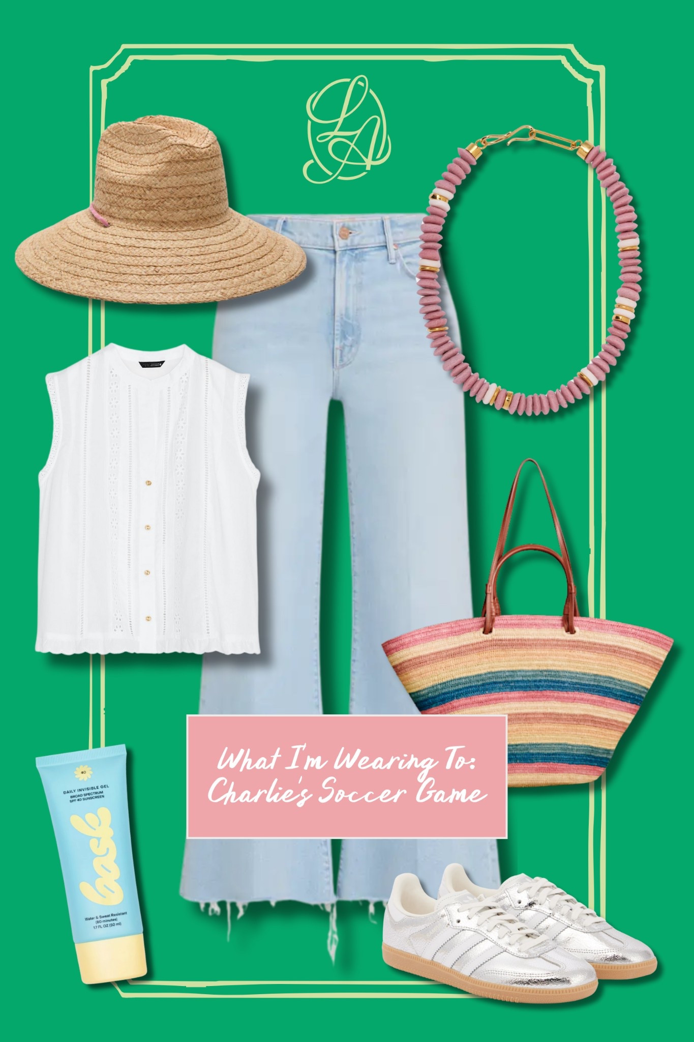 Comfy and casual to Charlie’s soccer game — loving these silver sambas!