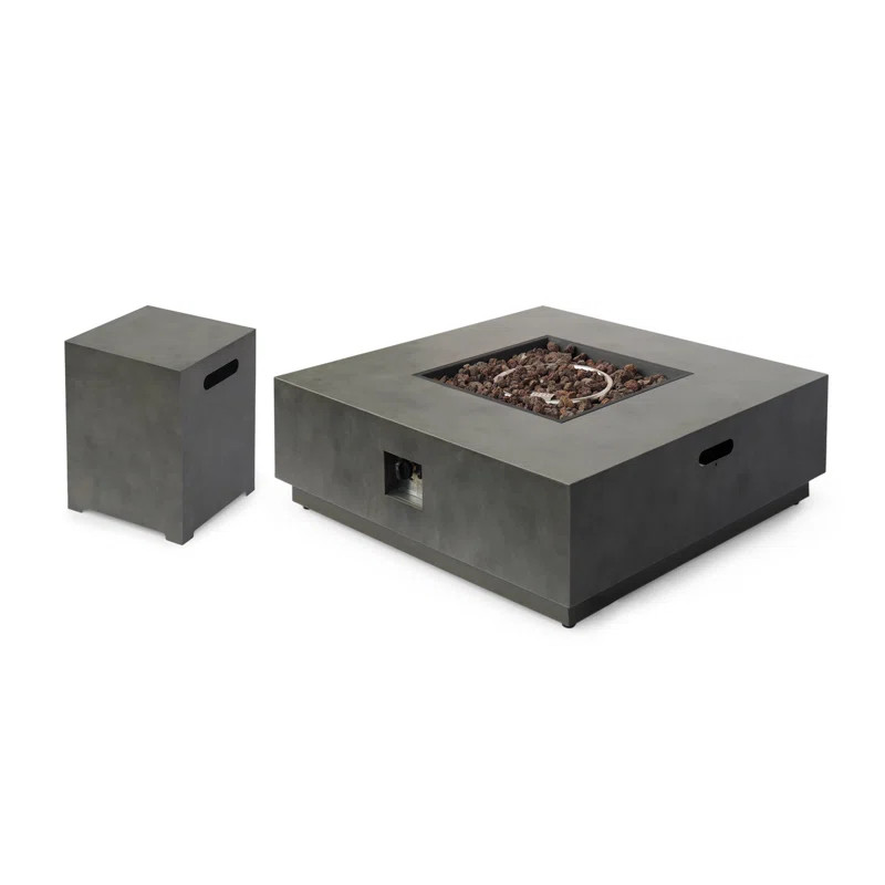 Alamo 13.5'' H x 40'' W Iron Propane Outdoor Fire Pit | Wayfair North America