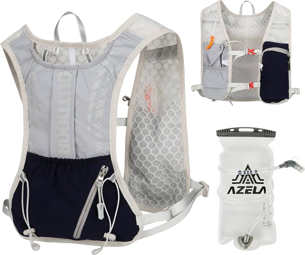 Hydration Running Vest with 1.5L Water Bladder for Hiking Backpack, Reflective Safety Vest for Me... | Amazon (US)