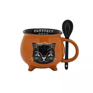 Celebrate Together™ Halloween Peek-a-Boo Cat in a Pumpkin Mug | Kohl's