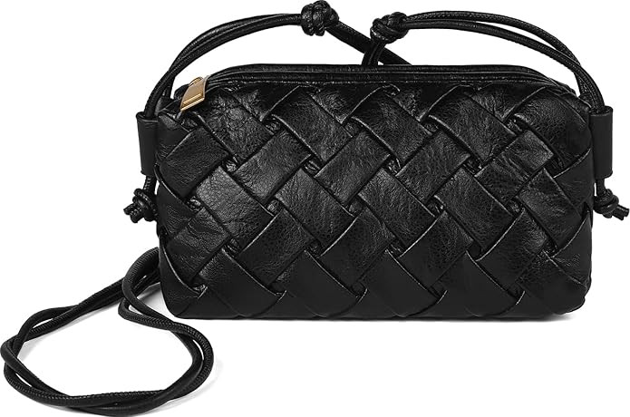Woven Crossbody bags for women Vegan Leather Handbags Female Satchel Messenger Bag Fashion Should... | Amazon (US)