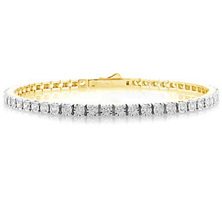 Affinity 2.00 cttw Diamond Tennis Brace let, 14 Gold | QVC