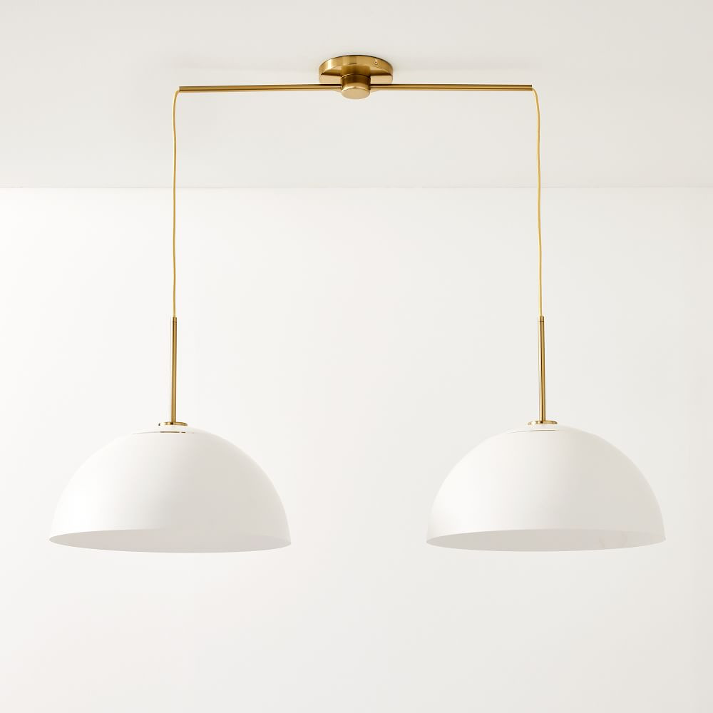 Sculptural 2-Light Metal Pendant (39") | West Elm (US)