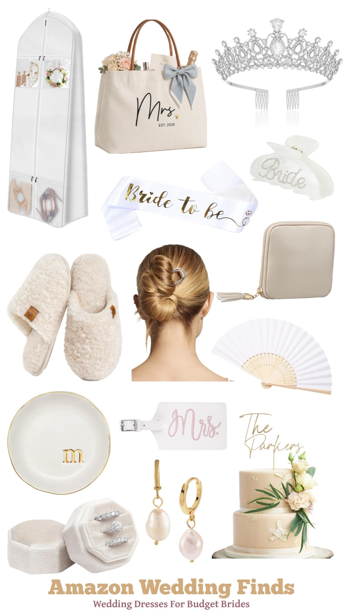 Affordable Amazon wedding finds. 

Engagement gift, bridal shower gift, bachelorette party gift, honeymoon gift, wedding hair, wedding accessories, bridal accessories.

#LTKWedding #LTKSeasonal