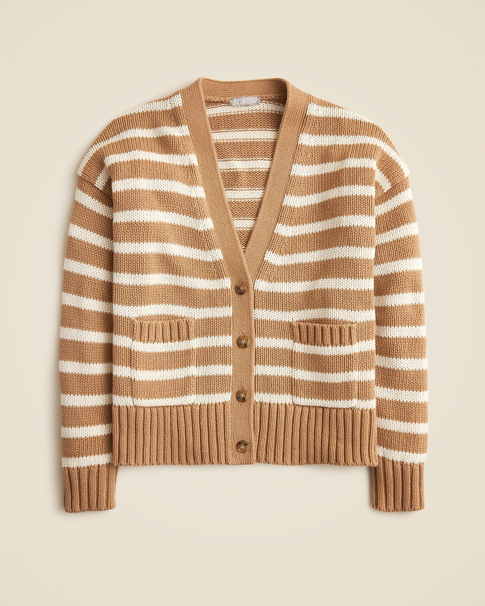 Heritage cotton relaxed cardigan sweater in stripe | J. Crew US