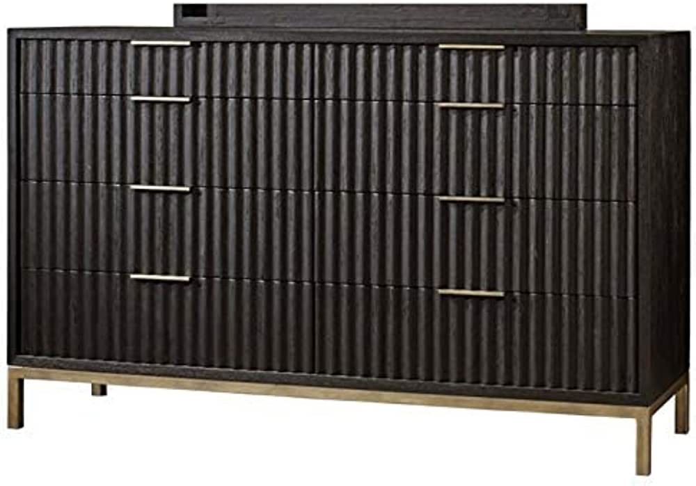 Modus Furniture Solid Wood Dresser, 8-Drawer, Kentfield - Black Drifted Oak | Amazon (US)