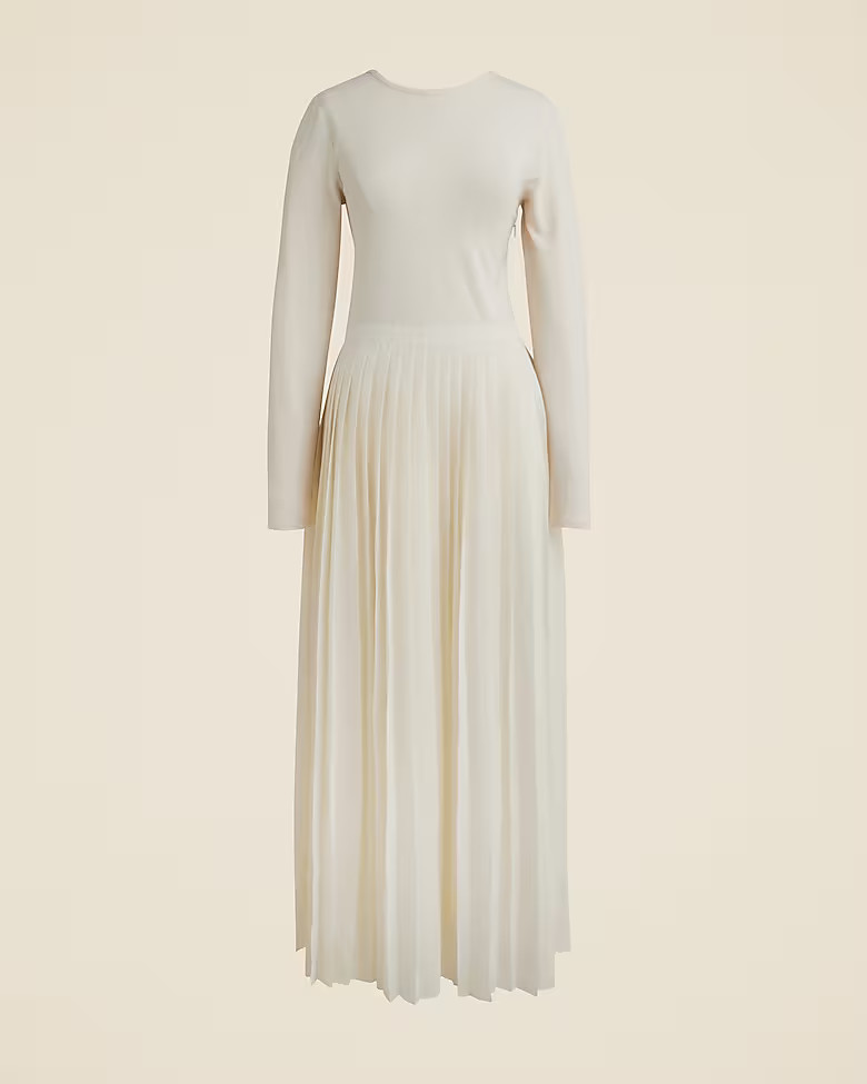 Pleated ballet dress in stretch cotton-blend | J. Crew US